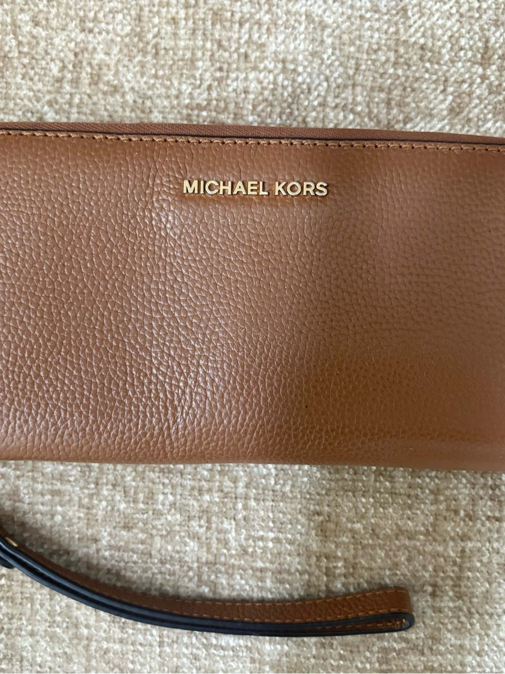Michael Kors Jet Set Large Continental Zip Around Wallet Luggage Brown